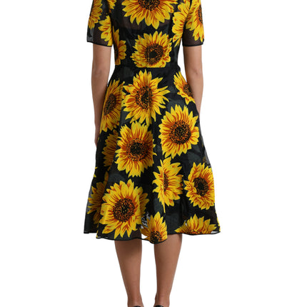 Summery Sunflower A-Line MIDI-jurk