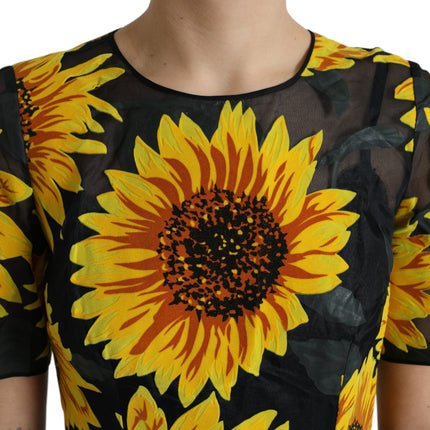 Summery Sunflower A-Line MIDI-jurk