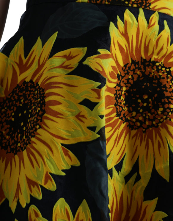 Summery Sunflower A-Line MIDI-jurk