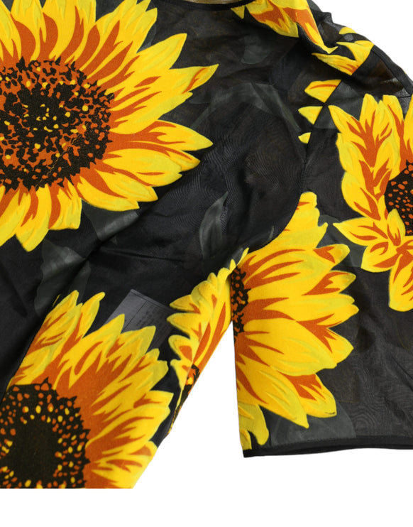 Summery Sunflower A-Line MIDI-jurk