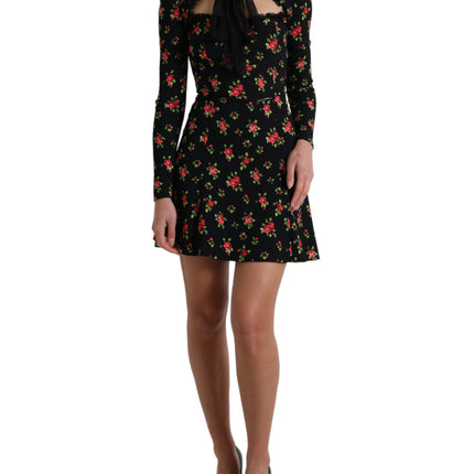 Elegante Mini-jurk met bloemen A-lijn