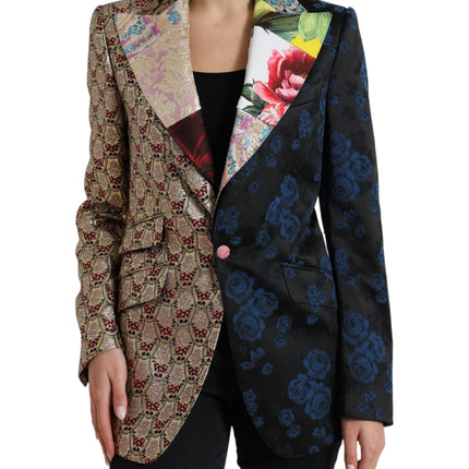 Blazer patchwork multicolore élégant