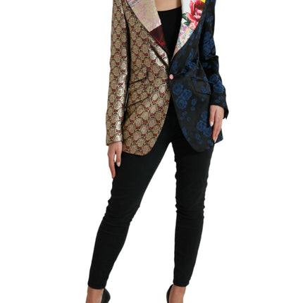 Blazer patchwork multicolore élégant