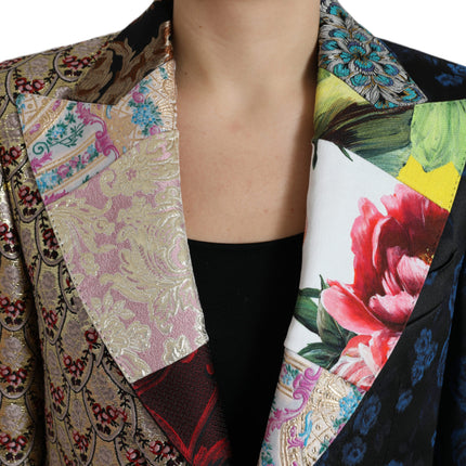 Blazer patchwork multicolore élégant