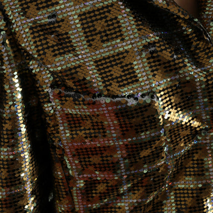 Multicolor Sequined Cropped Jacket