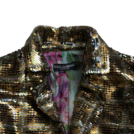 Multicolor Sequined Cropped Jacket