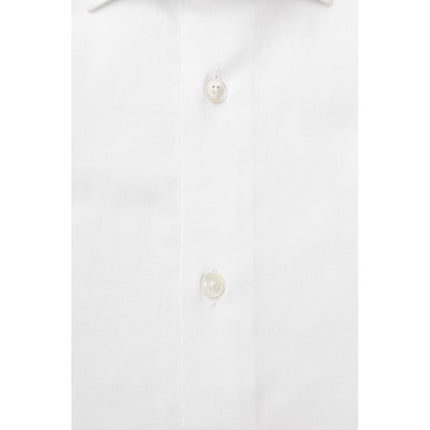 Sleek White Slim Fit Fit French Camish