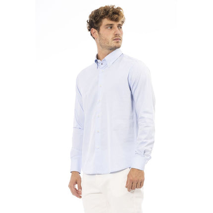 Elegante camisa italiana azul claro