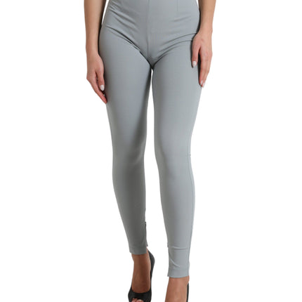 Eleganti leggings in vita alta in grigio