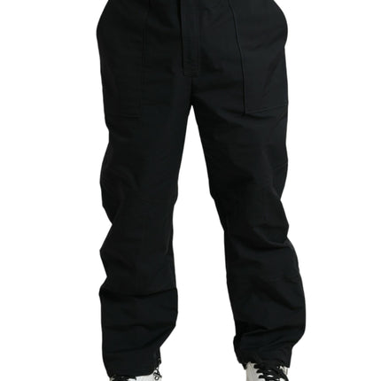 Elegantes pantalones rectos negros casuales