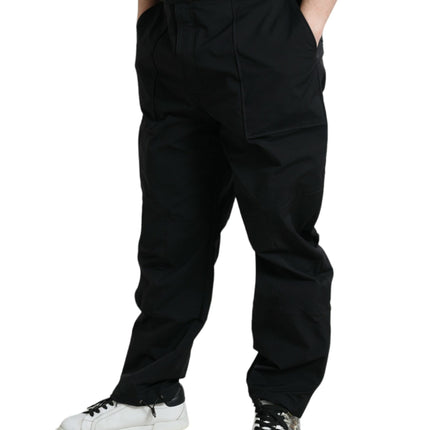 Elegantes pantalones rectos negros casuales