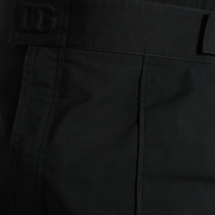 Elegantes pantalones rectos negros casuales