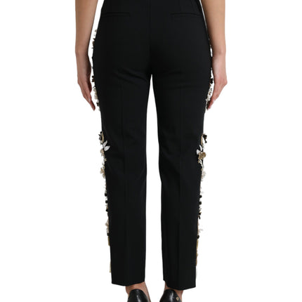 Elegante bloemige broek met hoge taille