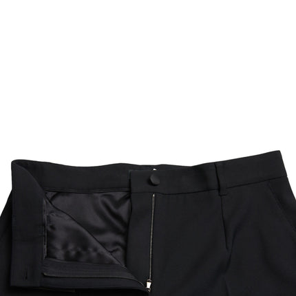 Eleganti pantaloni di lana in vita alta