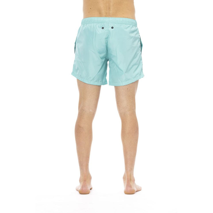 Short de natation bleu clair élégant avec imprimé avant