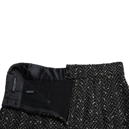 Elegante Tweed High-Taist Mini Rok