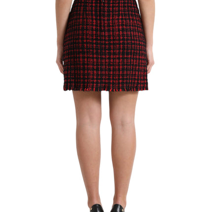 Verleidelijke tartan high-taile mini rok