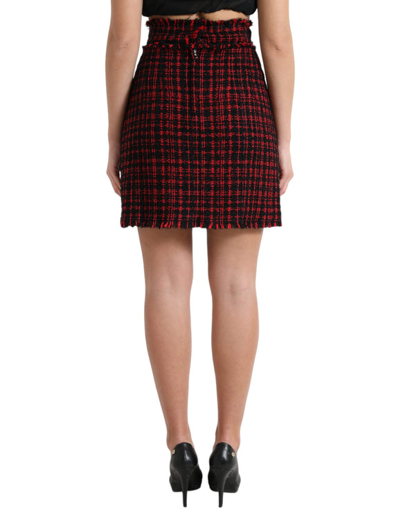 Verleidelijke tartan high-taile mini rok