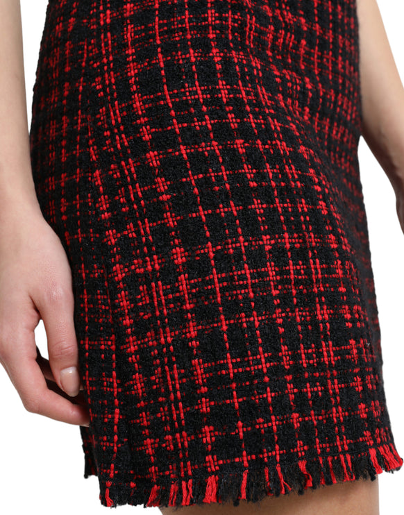 Verleidelijke tartan high-taile mini rok