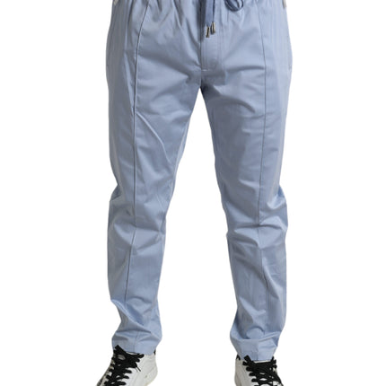 Elegantes pantalones de corredor azul claro para hombres