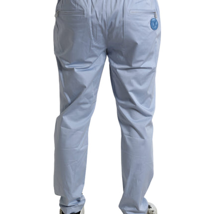 Elegantes pantalones de corredor azul claro para hombres