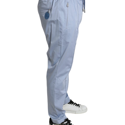 Elegantes pantalones de corredor azul claro para hombres