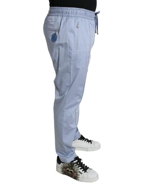 Elegantes pantalones de corredor azul claro para hombres