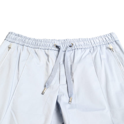 Elegantes pantalones de corredor azul claro para hombres