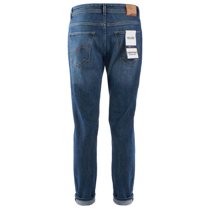 Jeans de mezclilla de confort de lavado oscuro y elegantes