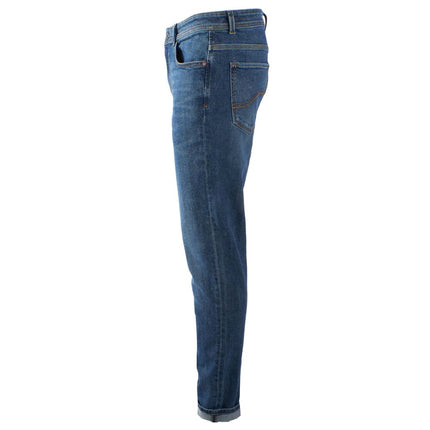 Jeans de mezclilla de confort de lavado oscuro y elegantes