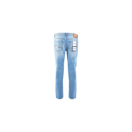 Sleek Comfort Denim Jeans de lavado de luz de cinco bolsillos