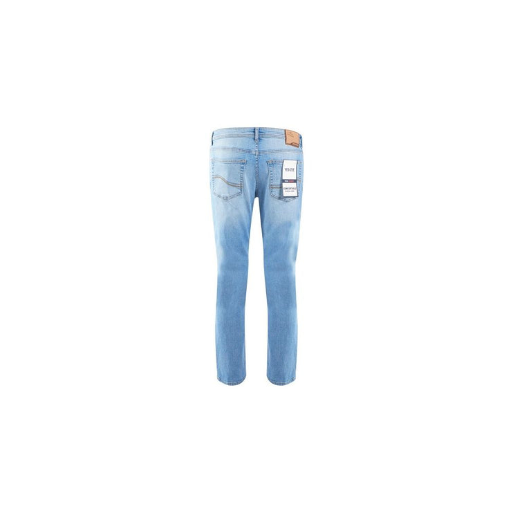 Sleek Comfort Denim Jeans de lavado de luz de cinco bolsillos