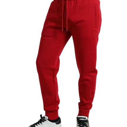 Pantalones de joggadores de mezcla de algodón rojo chisporroteante