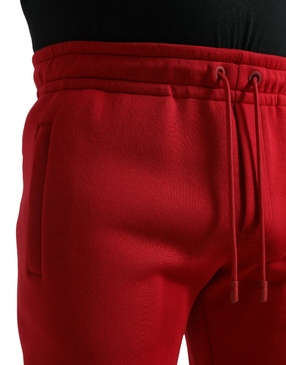 Pantalones de joggadores de mezcla de algodón rojo chisporroteante