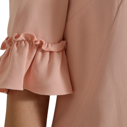 Elegant Light Pink A-Line Shift Mini Dress