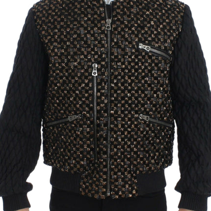 Veste de créateurs à paillettes noires élégantes