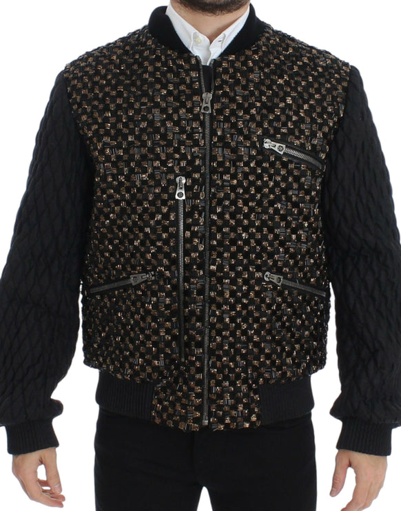 Veste de créateurs à paillettes noires élégantes