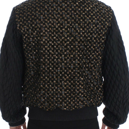 Veste de créateurs à paillettes noires élégantes