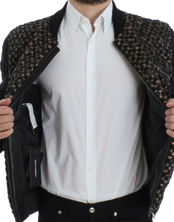 Veste de créateurs à paillettes noires élégantes