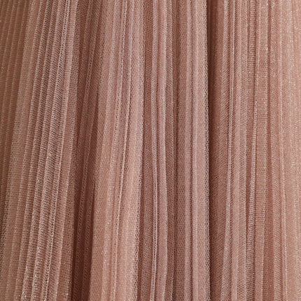 Robe de tulle rose asymétrique élégante