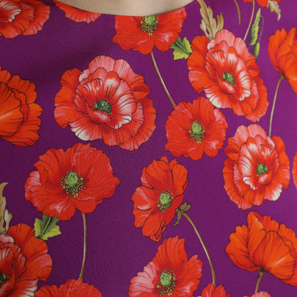 Vibrant Floral Silk Charmeuse Dress