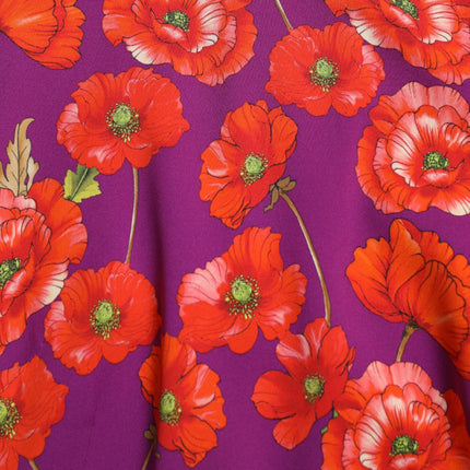 Vibrant Floral Silk Charmeuse Dress