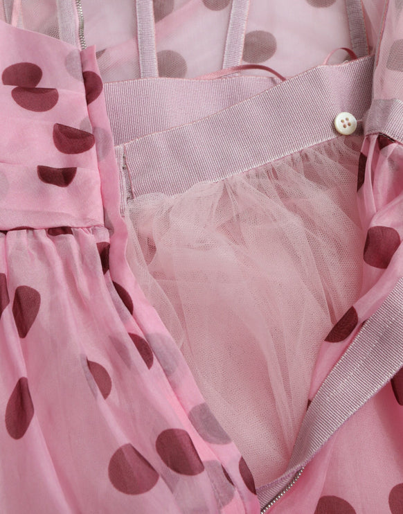 Robe en soie sans bretelles chic en rose