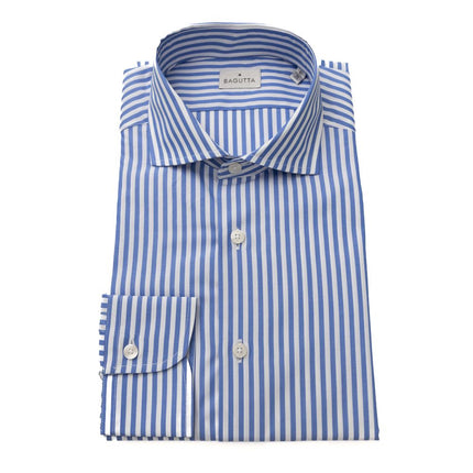 Elegante camisa de algodón azul claro - Fit mediano