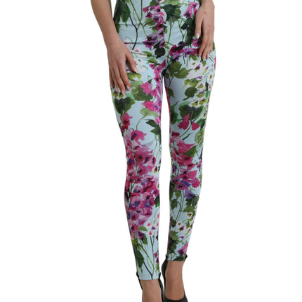 Eleganti pantaloni di leggings floreali floreali