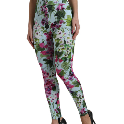 Eleganti pantaloni di leggings floreali floreali