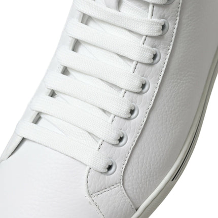 Elegantes zapatillas de deporte de cuero blanco de cuero blanco