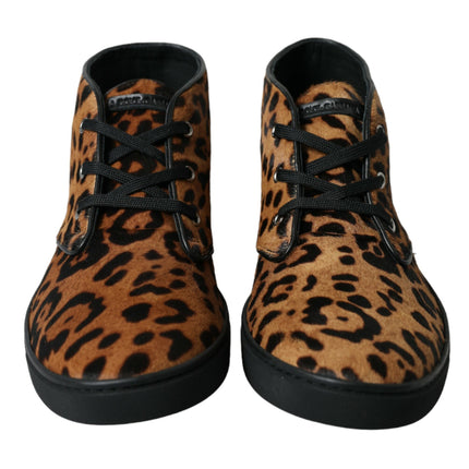 Elegantes zapatillas de deporte de leopardo con estampado de leopardo