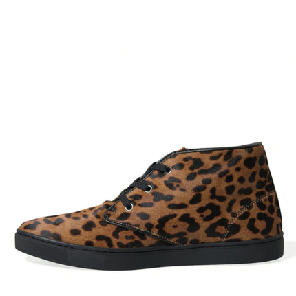 Elegantes zapatillas de deporte de leopardo con estampado de leopardo