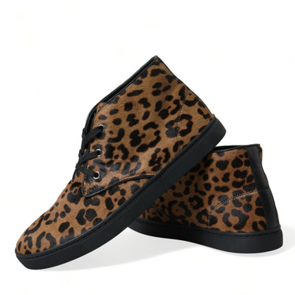 Elegantes zapatillas de deporte de leopardo con estampado de leopardo